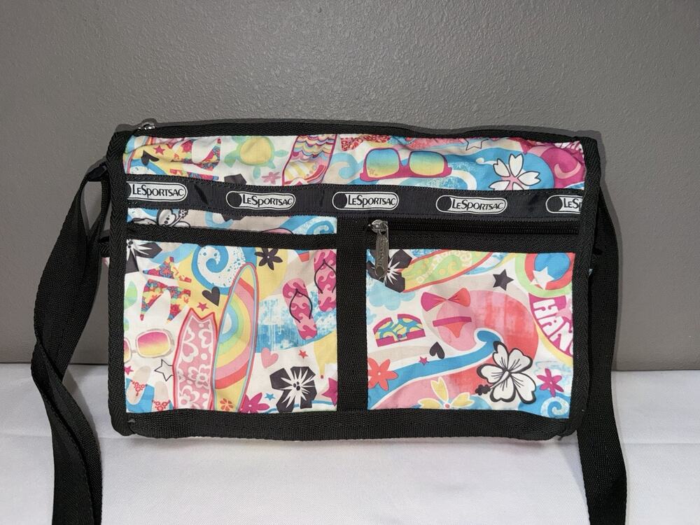 Lesportsac Surf’s Up Hawaii Exclusive Crossbody Bag Surfing RARE
